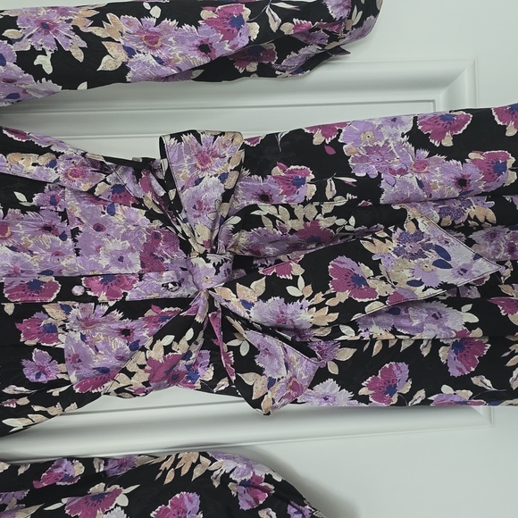 Sezane Dress Floral Purple Size 10 NWT - Picture 9 of 13